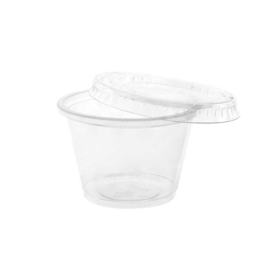 Party 115ML/ 3 OZ Portion Cup Clear Plastic Tasting Cup Souffle Cup / Disposable Plastic  DELI CONTAINER FOR FOOD CONTAINER