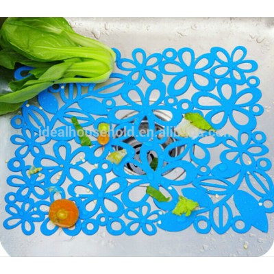 PVC Kitchen Sink Mat,Flower Sink Mat